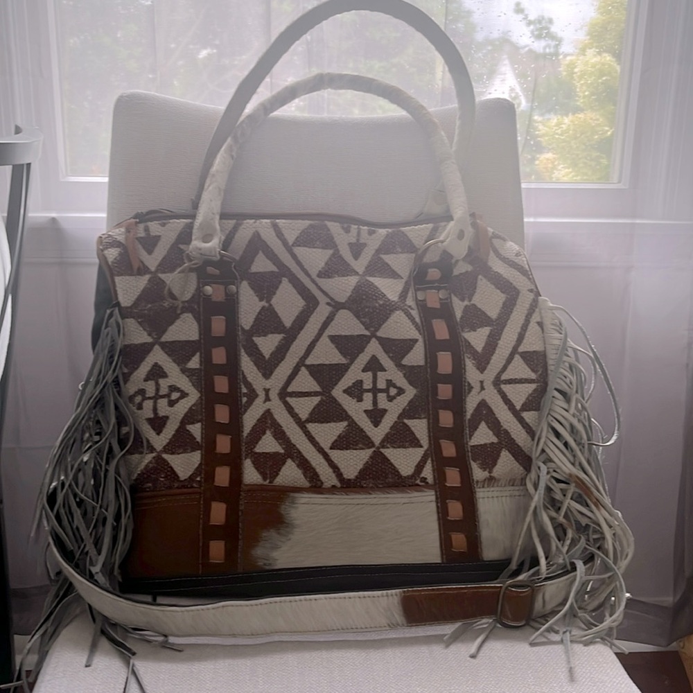Medium Hide Canvas Bag Purse